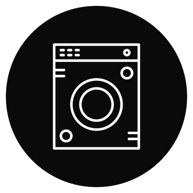 Imagen vectorial del icono de la lavadora Se puede usar para coser