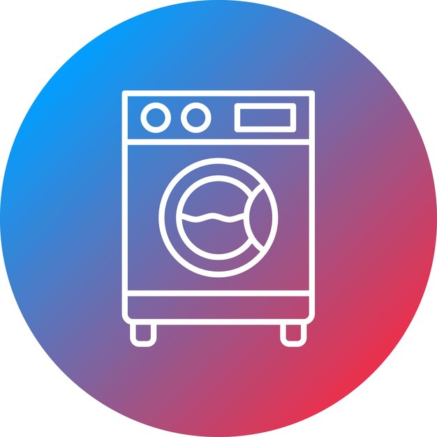 Imagen vectorial del icono de la lavadora Se puede utilizar para artículos para el hogar