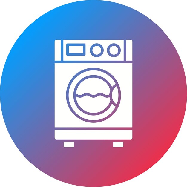 La imagen vectorial del icono de la lavadora se puede utilizar para la ciudad inteligente