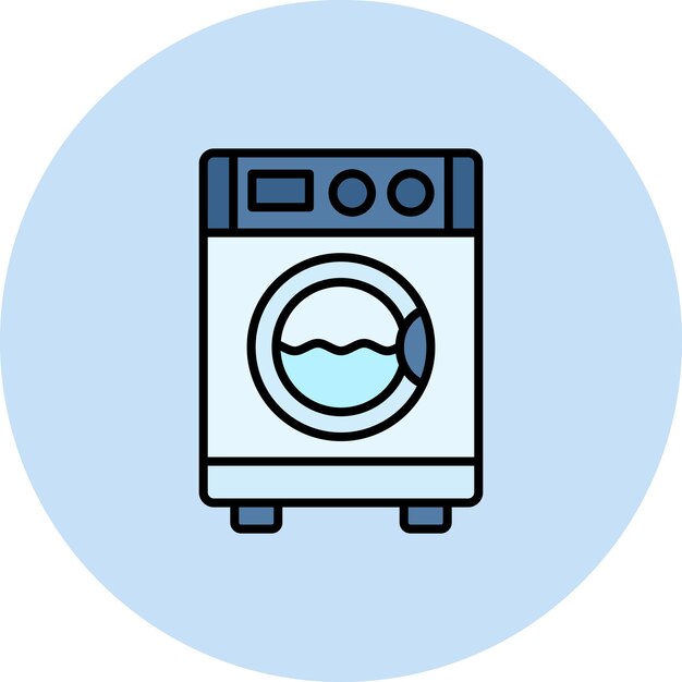 La imagen vectorial del icono de la lavadora se puede utilizar para la ciudad inteligente