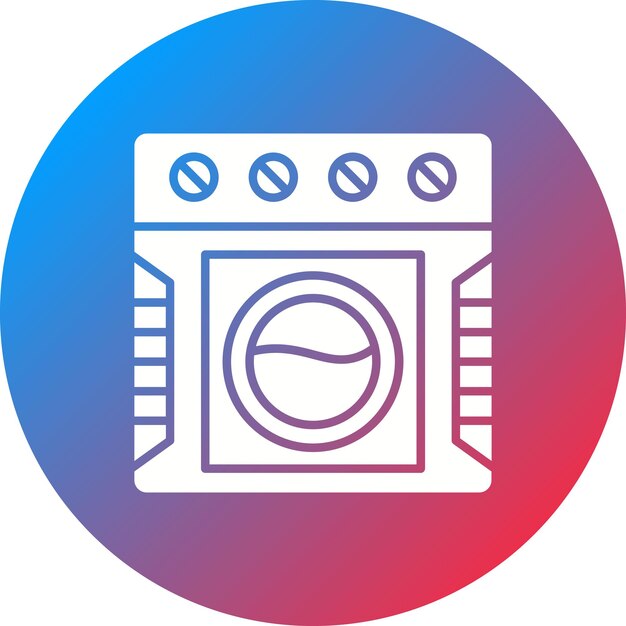 Imagen vectorial del icono de la lavadora Se puede utilizar para dispositivos electrónicos