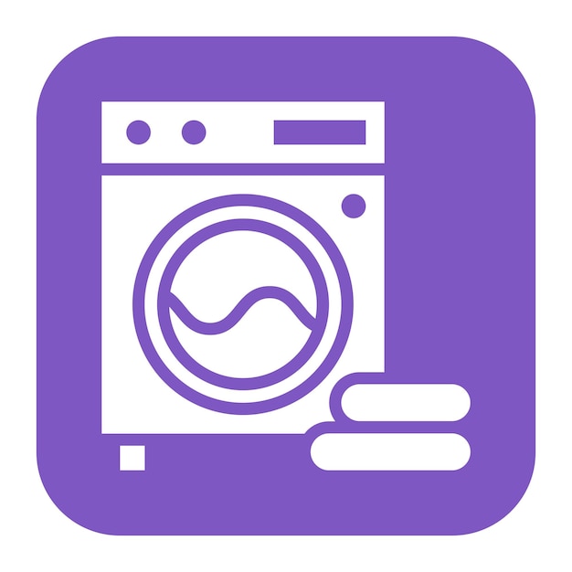 Imagen vectorial del icono de la lavadora Se puede utilizar para la lavandería