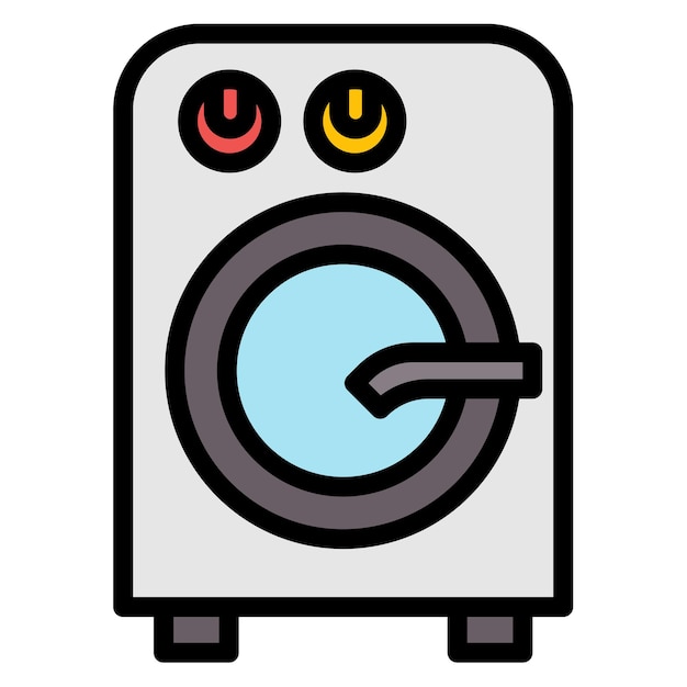 Imagen vectorial del icono de la lavadora Se puede utilizar para la lavandería