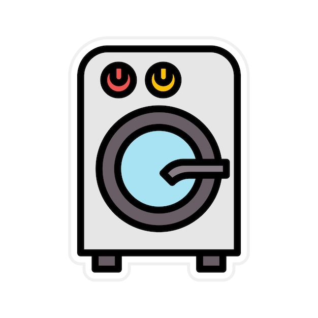 Imagen vectorial del icono de la lavadora Se puede utilizar para la lavandería