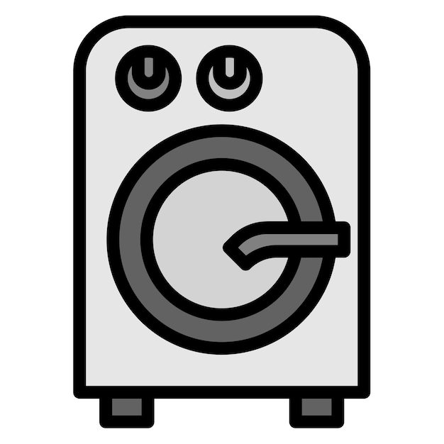 Imagen vectorial del icono de la lavadora Se puede utilizar para la lavandería