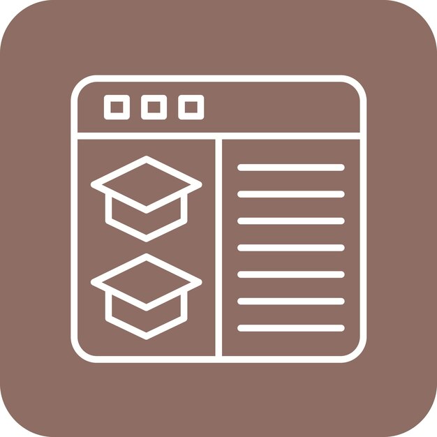 Imagen vectorial del icono de la lección en línea Se puede utilizar para la educación en línea