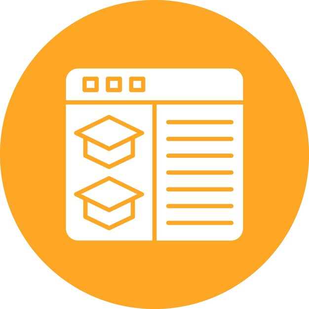 Imagen vectorial del icono de la lección en línea Se puede utilizar para la educación en línea