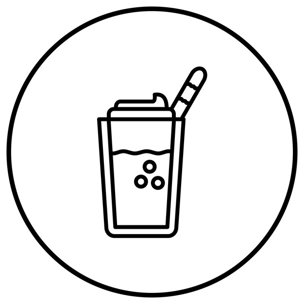 Imagen vectorial de icono de leche de chocolate Se puede usar para bebidas