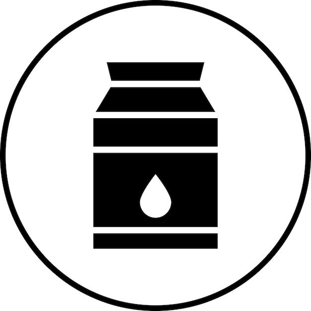 Imagen vectorial de icono de leche Se puede usar para Supermercado
