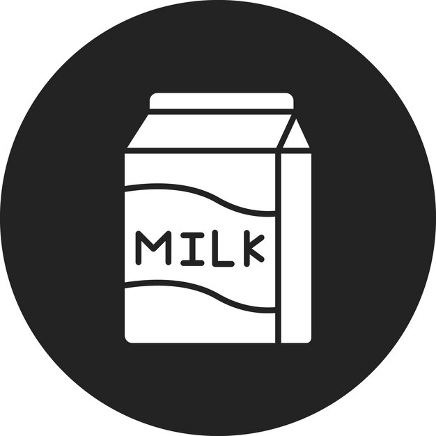 La imagen vectorial del icono de la leche se puede utilizar para la panadería