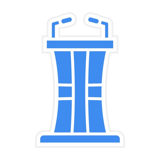 La imagen vectorial del icono de Lectern se puede usar para la diplomacia