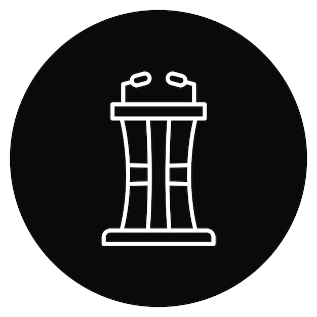 La imagen vectorial del icono de Lectern se puede usar para la diplomacia