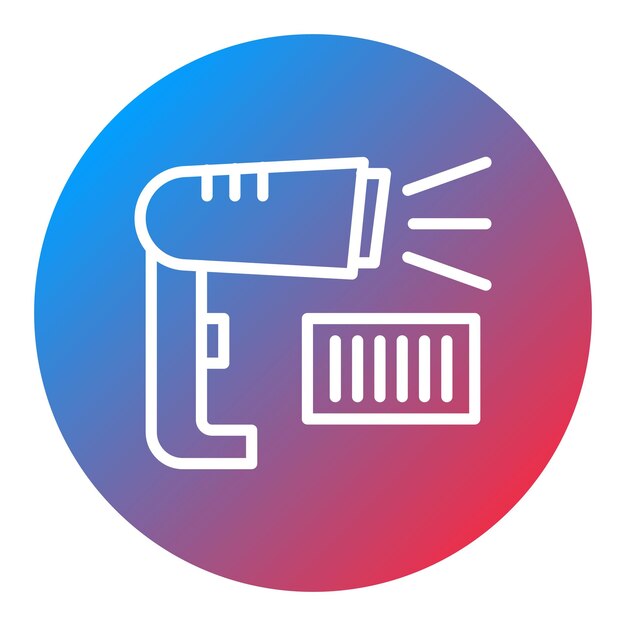 Imagen vectorial del icono del lector de códigos de barras Se puede utilizar para el comercio