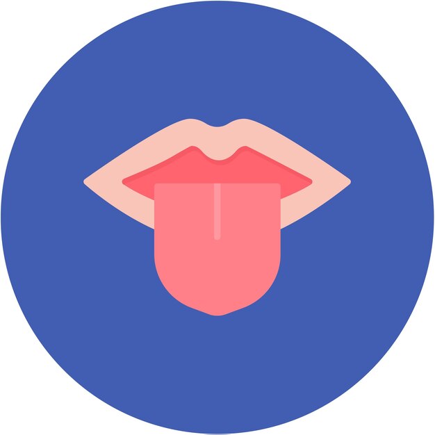 La imagen vectorial del icono de la lengua se puede utilizar para la anatomía humana