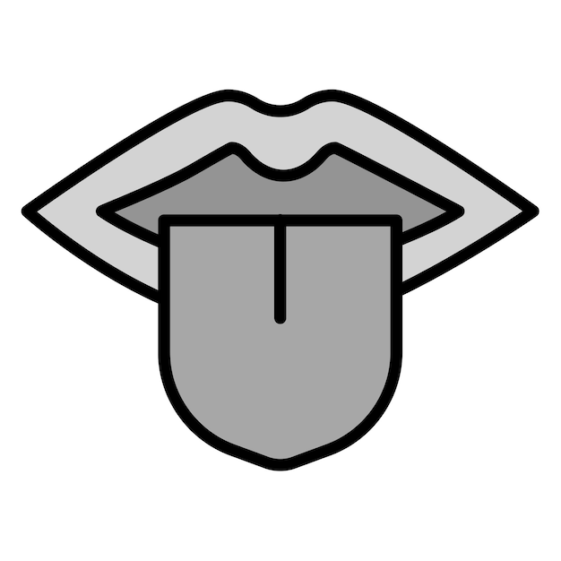 La imagen vectorial del icono de la lengua se puede utilizar para la anatomía humana