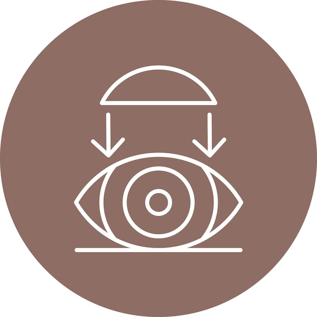 Imagen vectorial del icono de las lentes de contacto rígidas Puede utilizarse para el optometrista