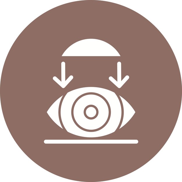 Imagen vectorial del icono de las lentes de contacto rígidas Puede utilizarse para el optometrista