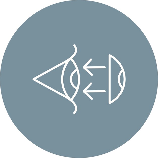 Imagen vectorial del icono de las lentes de contacto semirrígidas Puede utilizarse para el optometrista