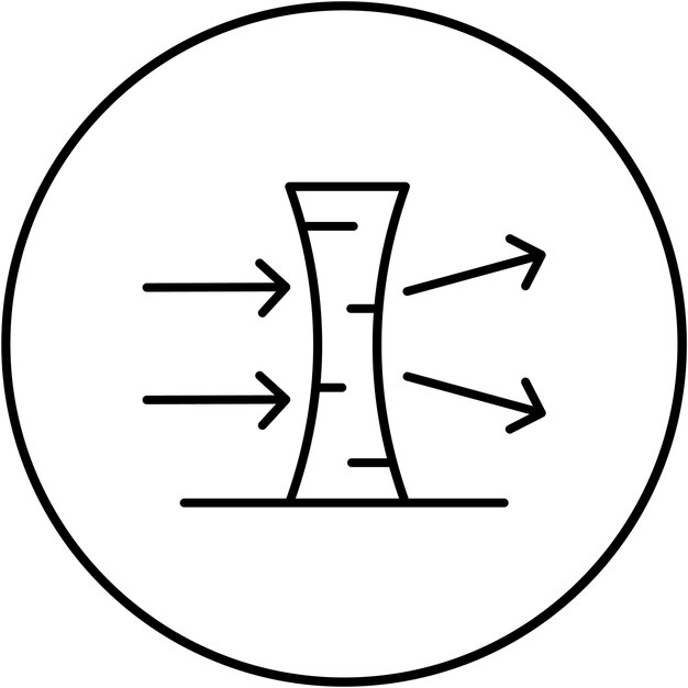 Imagen vectorial del icono de las lentes de índice normales Puede utilizarse para el optometrista