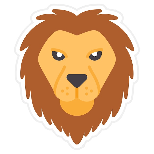 Vector la imagen vectorial del icono del león se puede usar para in the wild