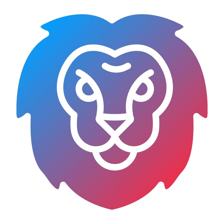 Vector la imagen vectorial del icono del león se puede usar para rainforest