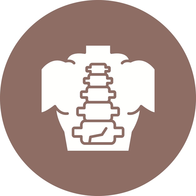 Imagen vectorial del icono de lesión de la columna vertebral Se puede utilizar para la discapacidad