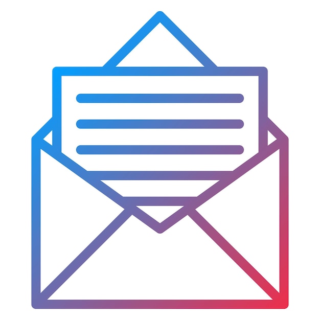 Imagen vectorial de icono de letra Puede utilizarse para el servicio postal