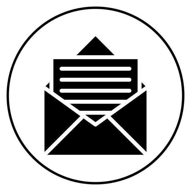 Imagen vectorial de icono de letra Puede utilizarse para el servicio postal