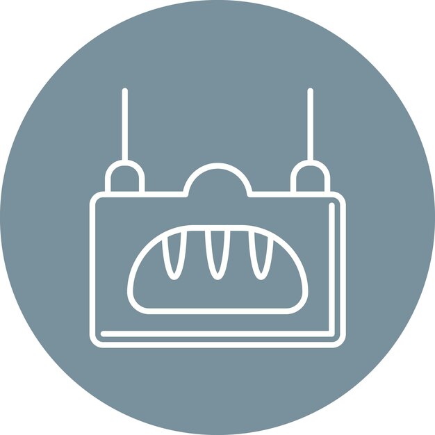 Imagen vectorial del icono del letrero de la panadería Se puede utilizar para la panaderías