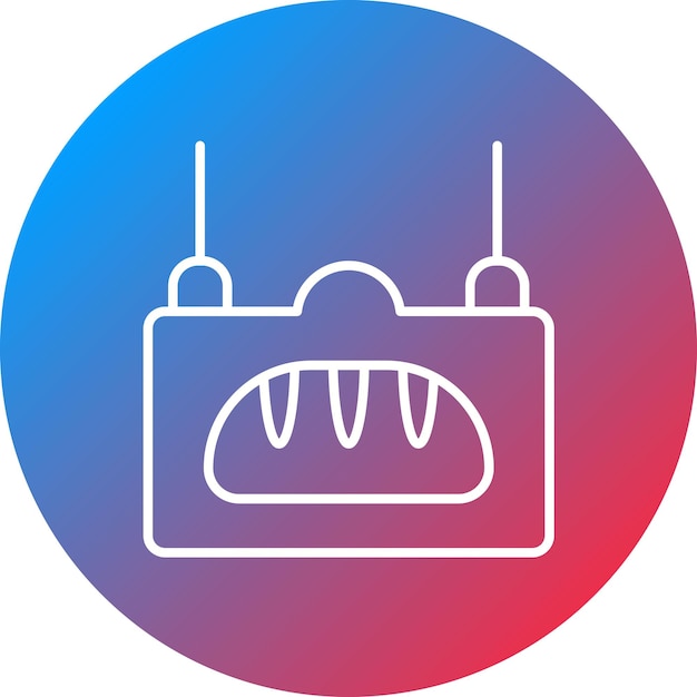 Imagen vectorial del icono del letrero de la panadería Se puede utilizar para la panaderías