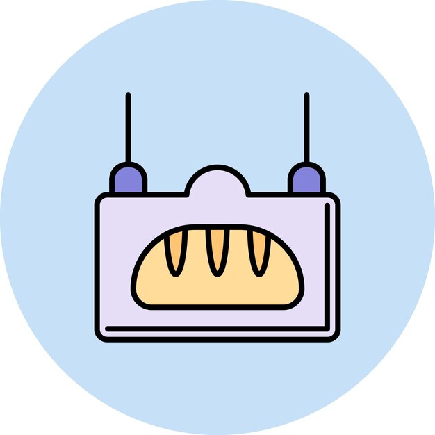 Imagen vectorial del icono del letrero de la panadería Se puede utilizar para la panaderías