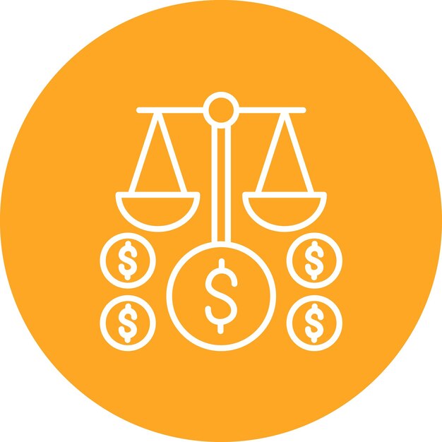 Imagen vectorial del icono de la ley de finanzas Se puede utilizar para la legislación de la ley