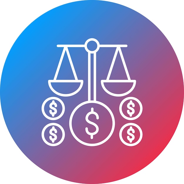 Imagen vectorial del icono de la ley de finanzas Se puede utilizar para la legislación de la ley