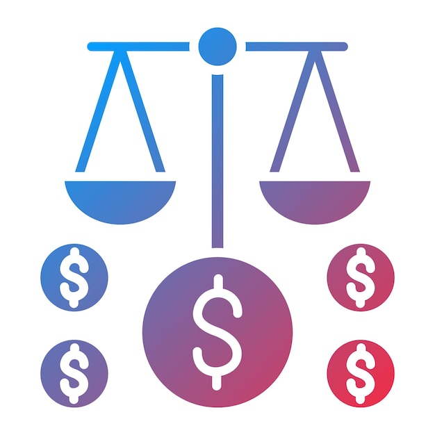 Imagen vectorial del icono de la ley de finanzas Se puede utilizar para la legislación de la ley