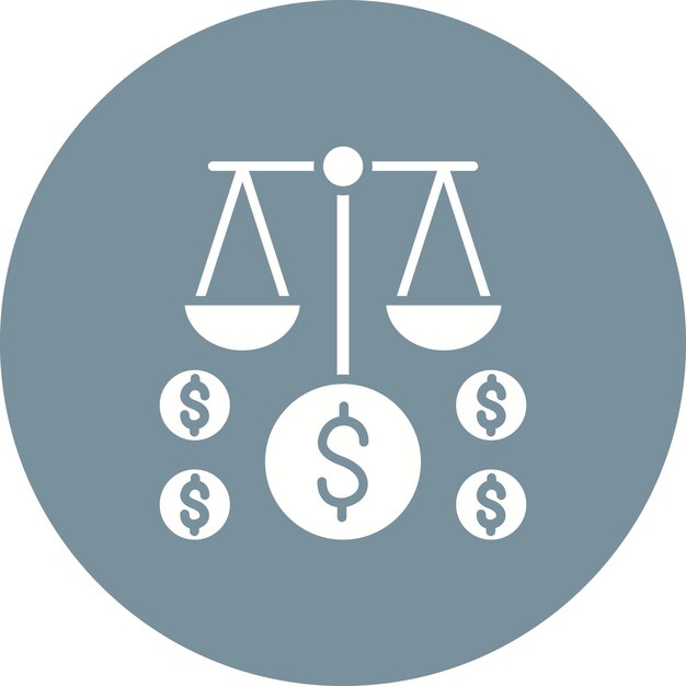 Imagen vectorial del icono de la ley de finanzas Se puede utilizar para la legislación de la ley