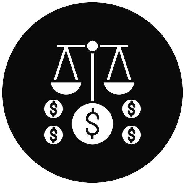 Imagen vectorial del icono de la ley de finanzas Se puede utilizar para la legislación de la ley
