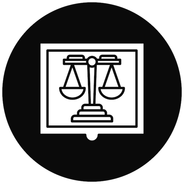 Imagen vectorial del icono de la ley Se puede utilizar para la legislación de la ley