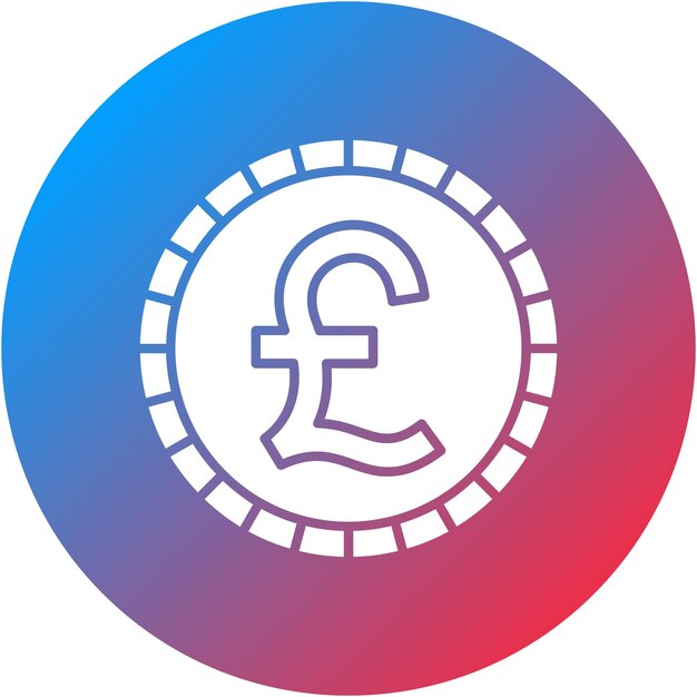 Imagen vectorial del icono de la libra británica Se puede utilizar para Fintech