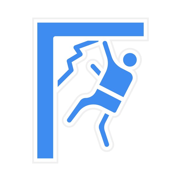 Imagen vectorial de icono libre Puede usarse para la escalada en roca