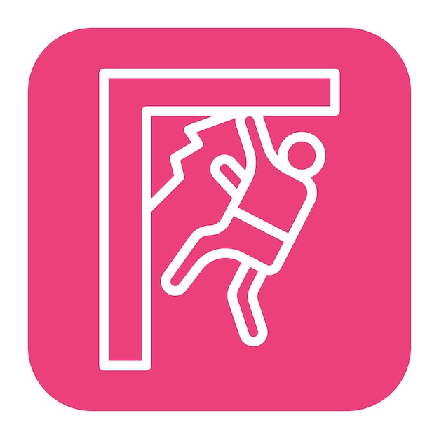 Imagen vectorial de icono libre Puede usarse para la escalada en roca