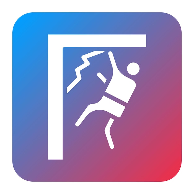 Imagen vectorial de icono libre Puede usarse para la escalada en roca
