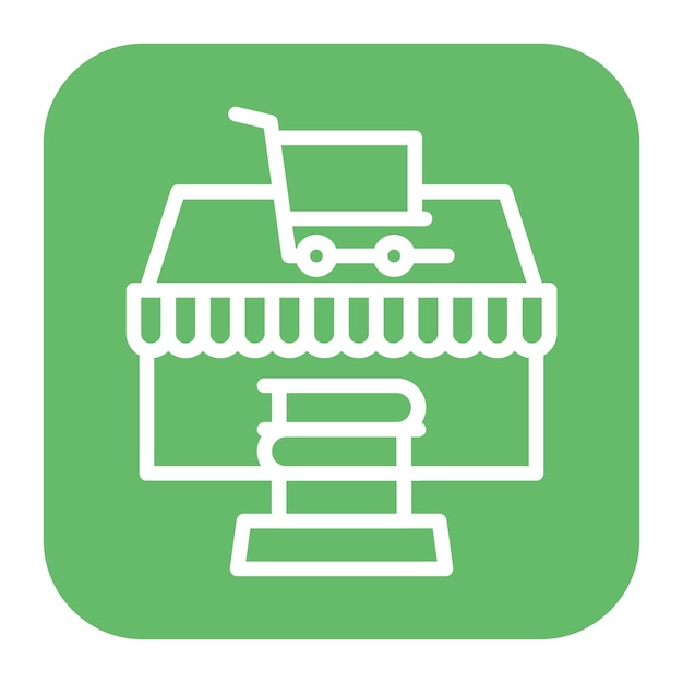 Imagen vectorial del icono de la librería en línea Se puede utilizar para la literatura