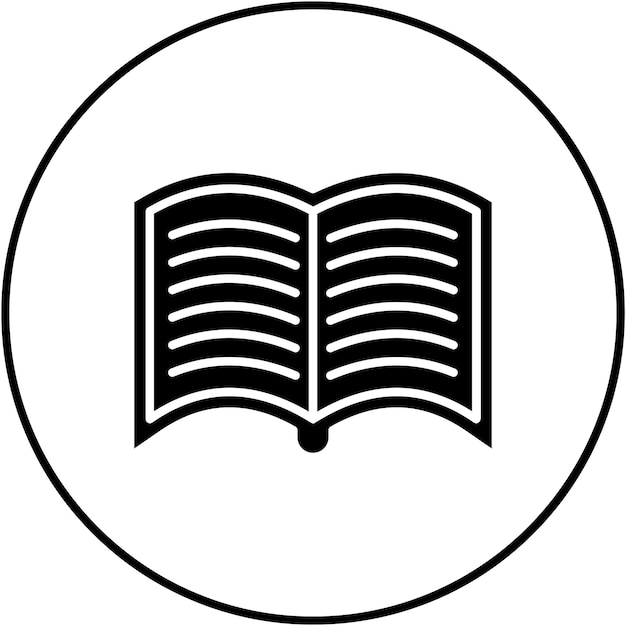 Imagen vectorial del icono del libro abierto Se puede utilizar para el aprendizaje