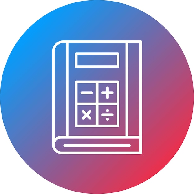 Imagen vectorial del icono del libro de álgebra Se puede usar para la biblioteca