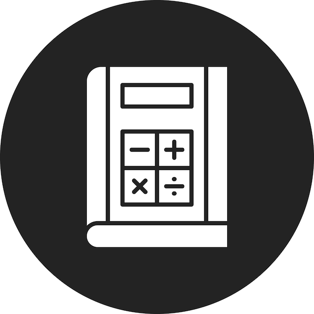 Imagen vectorial del icono del libro de álgebra Se puede usar para la biblioteca