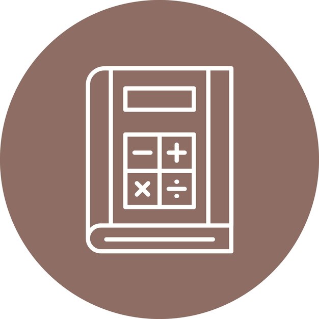 Imagen vectorial del icono del libro de álgebra Se puede usar para la biblioteca