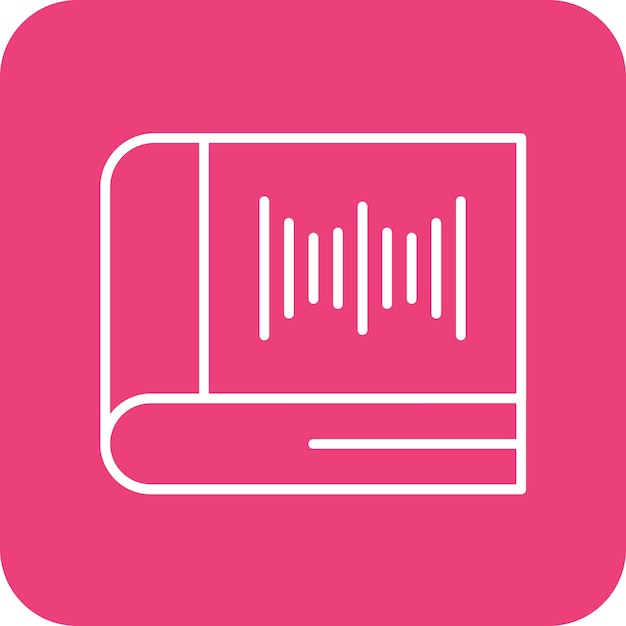 Imagen vectorial del icono del libro de audio Se puede utilizar para el aprendizaje