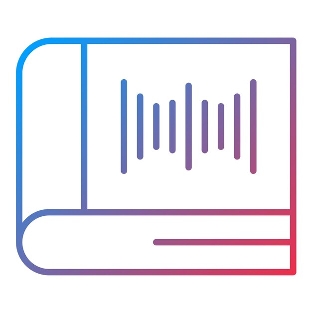 Imagen vectorial del icono del libro de audio Se puede utilizar para el aprendizaje