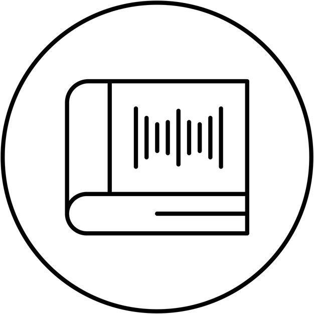 Imagen vectorial del icono del libro de audio Se puede utilizar para el aprendizaje