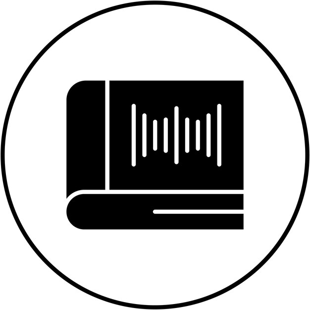 Imagen vectorial del icono del libro de audio Se puede utilizar para el aprendizaje